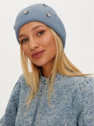 Guess Czapka AW5198 POL01 Niebieski. Niebieskie czapki i kapelusze damskie Guess, na zimę, z aplikacjami, z materiału. Za 239.99 zł.