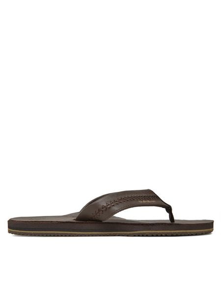 Quiksilver Japonki AQYL101302 Brązowy. Brązowe klapki męskie Quiksilver, ze skóry. Za 159.99 zł.