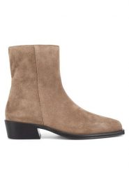 Gino Rossi Kowbojki EVELYN-116201 Brązowy. Brązowe botki damskie Gino Rossi, ze skóry, bez obcasa, na płaskiej podeszwie, bez zapięcia. Za 379.99 zł.