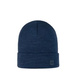Czapka zimowa z wełny merino heavyweight. Niebieskie czapki i kapelusze męskie Buff, na zimę, bez wzorów, z wełny, sportowe. Za 169.90 zł.