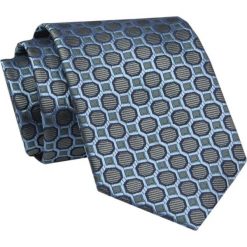 Elegancki, Klasyczny, Męski Krawat -ALTIES - Stalowo Niebieski, Regularny Wzór. Niebieskie krawaty i muchy Alties, bez wzorów, z tkaniny, eleganckie. Za 49.00 zł.