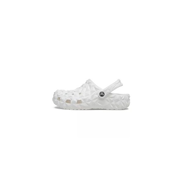 Buty do chodzenia męskie Crocs Classic Geometric Clog. Białe klapki męskie Crocs, bez wzorów, z materiału. Za 319.00 zł.