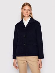 Weekend Max Mara Kurtka przejściowa Cervino 50460129 Granatowy Regular Fit. Niebieskie kurtki damskie Weekend Max Mara, bez wzorów, z wełny, bez kaptura. Za 2,199.00 zł.