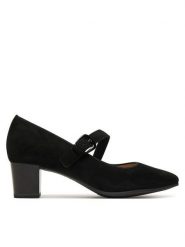 Caprice Czółenka 9-22307-45 Czarny. Czarne czółenka damskie Caprice, bez wzorów, ze skóry, bez obcasa, bez zapięcia. Za 251.99 zł.