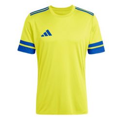 Koszulka adidas Squadra25 Jersey. Żółte koszulki sportowe męskie Adidas, s, bez wzorów, z jersey, bez kołnierzyka, bez ramiączek, do piłki nożnej. Za 118.75 zł.