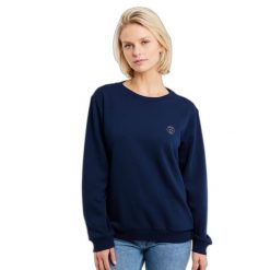 Bluza damska Protest Prtmahia. Niebieskie bluzy damskie Protest, m, z aplikacjami, z bawełny, bez kaptura. Za 239.99 zł.