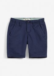 Bermudy chino Regular Fit. Niebieskie spodnie materiałowe dla chłopców bonprix, bez wzorów. Za 49.99 zł.