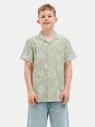 Jack & Jones Junior Koszula Luke 12277298 Zielony Relaxed Fit. Zielone koszule dla chłopców Jack & Jones Junior, bez wzorów, z bawełny, bez kołnierzyka, bez ramiączek. Za 99.99 zł.