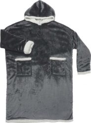 Intesi Bluza długa/ snuddie szara. Szare bluzy damskie Intesi, bez wzorów, bez kaptura. Za 189.20 zł.