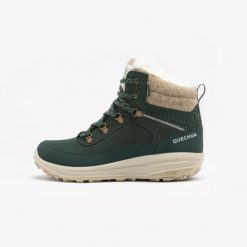 Buty turystyczne damskie Quechua NH900 skóra wodoodporne. Brązowe trekkingi damskie QUECHUA, na jesień, przed kolano, trekkingowe. Za 299.99 zł.