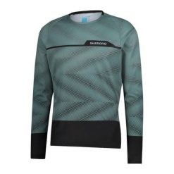 Koszulka z długim rękawem MYOKO L.S., zielony. Zielone koszulki sportowe męskie Shimano, l, bez wzorów, bez kołnierzyka, bez ramiączek, rowerowe. Za 329.90 zł.