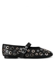 Badura Baleriny CISSU-8221-203-1 Czarny. Czarne baleriny damskie Badura, bez wzorów, ze skóry, bez obcasa. Za 249.99 zł.