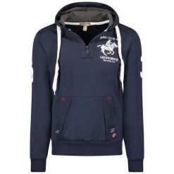 Geographical Norway FOLTON EO MEN 100 męska bluza granatowa. Niebieskie bluzy męskie Geographical Norway, na jesień, m, bez wzorów, z bawełny, z kapturem. Za 149.00 zł.