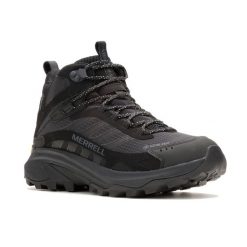 Buty turystyczne męskie Merrell Moab Speed 2 Mid Gtx. Czarne trekkingi męskie Merrell, trekkingowe. Za 659.99 zł.