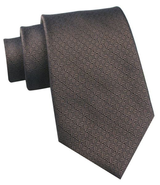 Krawat Męski - Chattier - Czekoladowy Brąz, Drobny Wzór. Brązowe krawaty i muchy Chattier, bez wzorów, z tkaniny, eleganckie. Za 49.00 zł.