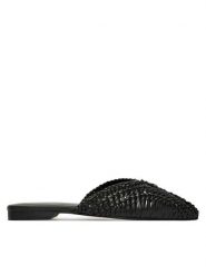 Patrizia Pepe Klapki 8Z0140/L109 Czarny. Czarne klapki damskie Patrizia Pepe, bez wzorów, ze skóry, bez obcasa. Za 1,249.00 zł.