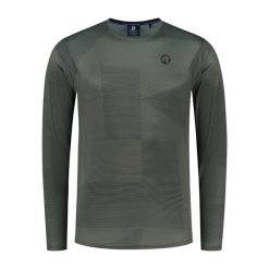 Koszulka rowerowa męska MTB Rogelli Advntr Core z długim rękawem. Zielone bluzy męskie Rogelli, m, bez wzorów, bez kaptura. Za 180.00 zł.