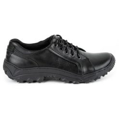 KOMODO Buty męskie trekkingowe skóra 636 czarne. Czarne trekkingi męskie na jesień. Za 367.89 zł.