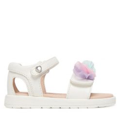 Sandały Mayoral. Białe sandały dziewczęce Mayoral, bez zapięcia. Za 189.99 zł.