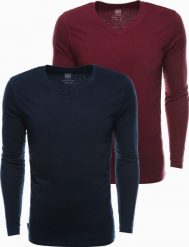 Ombre Zestaw longsleeve męski z długim rękawem - mix 2-pak V7 Z41 XL. Bluzki z długim rękawem męskie Ombre, m, bez wzorów, bez kołnierzyka. Za 139.99 zł.