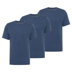 3-Pak T-Shirt Mustang Style Alex Niebieski. Niebieskie t-shirty męskie Mustang, uniwersalny, bez wzorów, bez kołnierzyka. Za 149.99 zł.