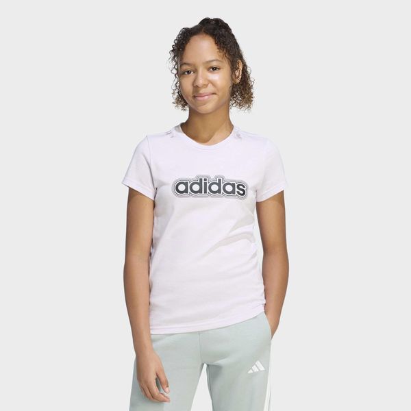 Koszulka dziecięca ADIDAS. Czerwone bluzki dla dziewczynek Adidas, bez wzorów, z bawełny, bez ramiączek. Za 79.99 zł.