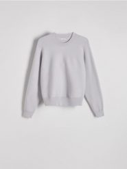 Sweter regular z wiskozą - jasnoszary. Szare swetry damskie Reserved, l, bez wzorów, z dzianiny, bez kołnierzyka, bez ramiączek, bez kaptura. W wyprzedaży za 49.99 zł.