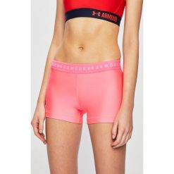 Under Armour - Szorty. Czerwone szorty sportowe damskie Under Armour, l, bez wzorów, z dzianiny, sportowe. W wyprzedaży za 99.90 zł.