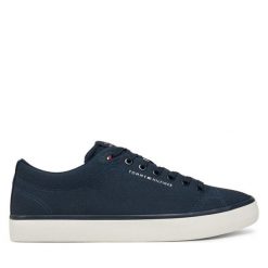 Tenisówki Tommy Hilfiger. Niebieskie trampki męskie Tommy Hilfiger, bez wzorów, bez zapięcia. Za 239.99 zł.