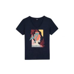 T-shirt damski TBS Sabba. Niebieskie t-shirty damskie TBS, s, bez wzorów, z bawełny, klasyczne, bez kołnierzyka. Za 156.00 zł.