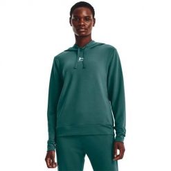 Bluza sportowa damska Under Armour 1369855722. Zielone bluzy sportowe damskie Under Armour, s, bez wzorów, z kapturem. W wyprzedaży za 214.40 zł.