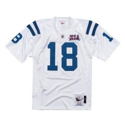 Koszulka Nfl Indianapolis Colts Peyton Manning. Białe koszulki sportowe męskie Mitchell & Ness, bez wzorów, bez kołnierzyka, bez ramiączek, do piłki nożnej. Za 1,226.50 zł.