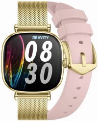 Smartwatch Gravity SMARTWATCH DAMSKI GRAVITY GT32-1 - ROZMOWY BLUETOOTH, DODATKOWY PASEK (sg047a). Paski damskie Gravity, bez wzorów. Za 175.62 zł.