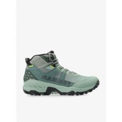 Buty turystyczne damskie Mammut Sertig II Mid GTX. Zielone obuwie sportowe damskie Mammut, bez wzorów, trekkingowe. Za 783.00 zł.