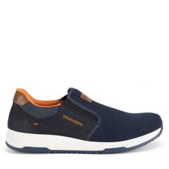 Sneakersy Rieker. Niebieskie półbuty na co dzień męskie Rieker, bez zapięcia. Za 369.99 zł.