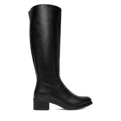 Kozaki Clara Barson. Czarne kozaki damskie Clara Barson, bez obcasa, na słupku. Za 219.99 zł.