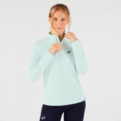 Koszulka tenisowa termoaktywna długi rękaw damska Thermic. Niebieskie bluzy sportowe damskie KUIKMA, l, bez wzorów, z elastanu, bez kaptura, tenisowe. Za 89.99 zł.