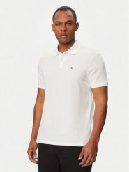 Calvin Klein Polo LV040EM269 Biały Regular Fit. Białe koszulki polo męskie Calvin Klein, m, bez wzorów, z bawełny, bez ramiączek. Za 289.99 zł.