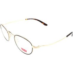 Oprawki "LS110" w kolorze złotym. Żółte okulary przeciwsłoneczne męskie Calvin Klein. W wyprzedaży za 149.95 zł.