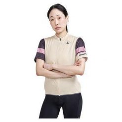 Damski jersey Craft Core Endure. Brązowe koszulki sportowe damskie 4M, m, bez wzorów, z jersey, bez kołnierzyka, bez ramiączek, rowerowe. Za 285.50 zł.