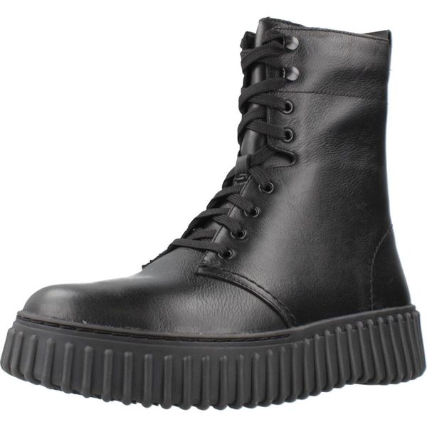 CLARKS TORHILL STYLE Czarny. Czarne obuwie sportowe damskie Clarks, bez wzorów, ze skóry, trekkingowe. Za 659.49 zł.