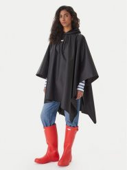 Hunter Ponczo HARU0007261 Czarny Regular Fit. Czarne kurtki damskie Hunter, bez wzorów, z syntetyku, bez kaptura. Za 199.99 zł.