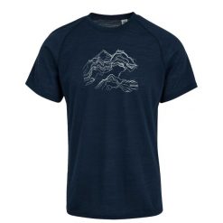 Koszulka trekkingowa męska REGATTA Escade. Niebieskie koszulki sportowe męskie Regatta, m, bez wzorów, bez kołnierzyka, bez ramiączek, na jogę i pilates. W wyprzedaży za 263.00 zł.