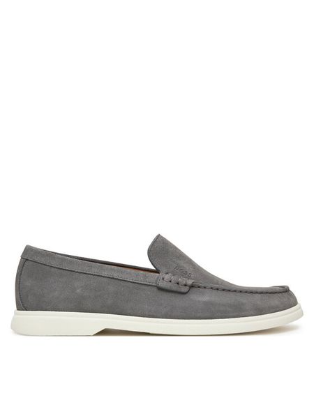 BOSS Mokasyny Sienne 50543083 Szary. Szare mokasyny męskie Boss, ze skóry. Za 469.99 zł.