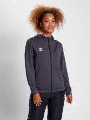 Damska bluza dresowa z kapturem zapinana na zamek Hummel Authentic. Szare bluzy damskie Hummel, l, bez wzorów, z dresówki, z kapturem. Za 208.45 zł.