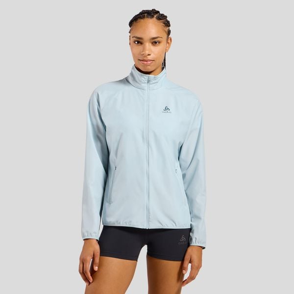 Kurtka damska ODLO Jacket ESSENTIAL LIGHT. Niebieskie kurtki damskie Odlo, l, bez wzorów, z materiału, bez kaptura, do biegania. Za 322.03 zł.
