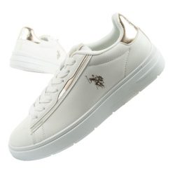 Buty sportowe sneakersy damskie U.S Polo Assn. Białe obuwie sportowe damskie U.S. Polo Assn., bez wzorów, z gumy, trekkingowe. Za 139.00 zł.