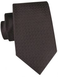 Męski Krawat - Czekoladowy Brąz - Angelo di Monti. Brązowe krawaty i muchy Angelo di Monti, bez wzorów, z tkaniny, eleganckie. Za 49.99 zł.