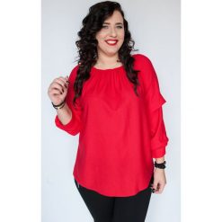 Czerwona bluzka Angela hiszpanka MODA XXL. Bluzki damskie marki Moda Size Plus Iwanek. Za 109.00 zł.