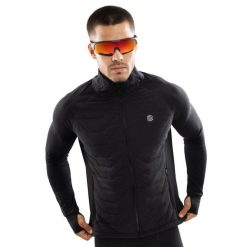 Męska lekka ocieplana kurtka treningowa Fitness Siroko Elevate. Czarne kurtki męskie SIROKO, na zimę, m, bez wzorów, z materiału, sportowe, bez kaptura. Za 171.20 zł.